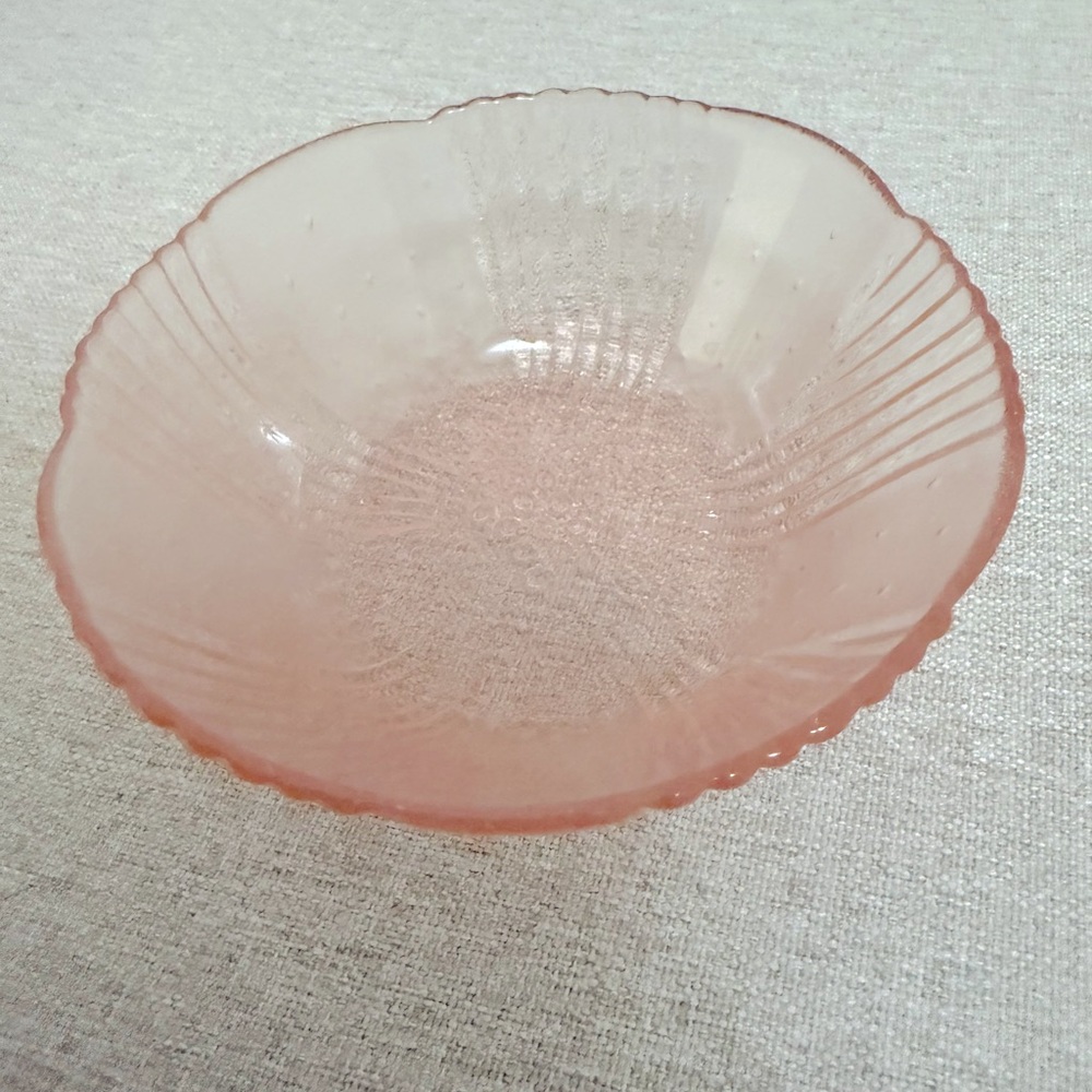 Vintage 5” Pink Glass Bowl